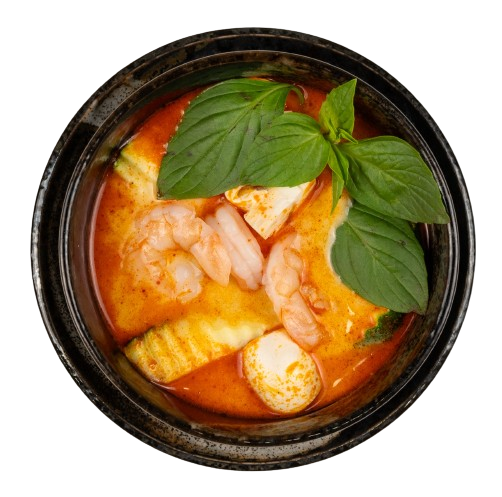 Suppe mit Garnelen (scharf)