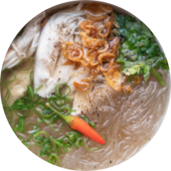 Glasnudelnsuppe mit Bio-Tofu (vegetarisch)