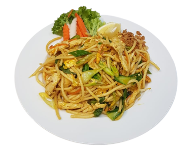 Gebratene Eiernudeln mit Gemüse (vegetarisch)