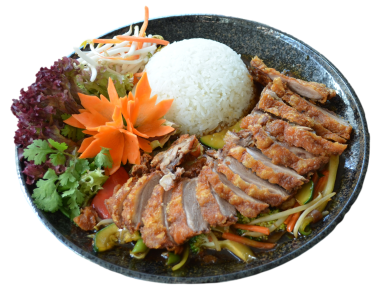 Knusprige Ente mit Zitronengras (scharf)