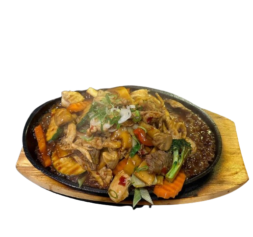 Gebackenes Fischfilet mit indischer Currysauce (scharf)